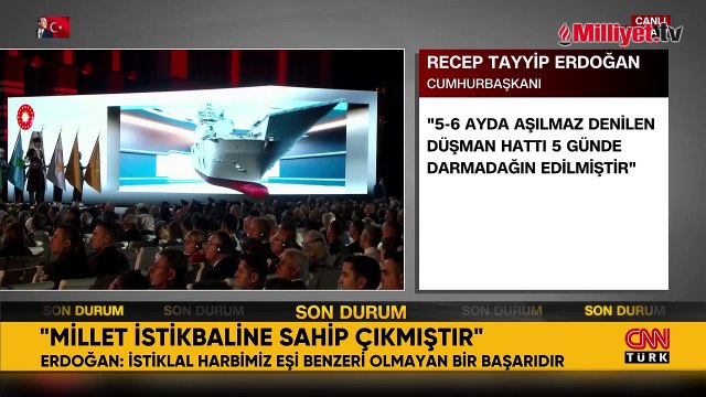 Cumhurbaşkanı Erdoğan 30 Ağustos programında konuştu! Ağustos ayı tarihimizde Türk'ün zaferler ayı olarak bilinir