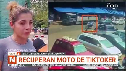 RECUPERAN MOTO ROBADA DE TIKTOKER