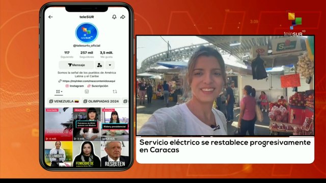 Conexión Digital Meridiana 30.08 Venezuela restablece sistema eléctrico
