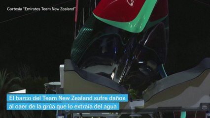 Los daños "estructurales" del barco del Team New Zealand