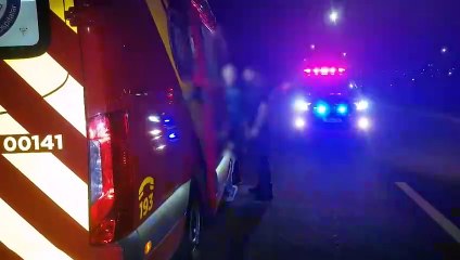 Condutor de Siena capota veículo e é socorrido com sangramento no ouvido no Loteamento Vale Verde