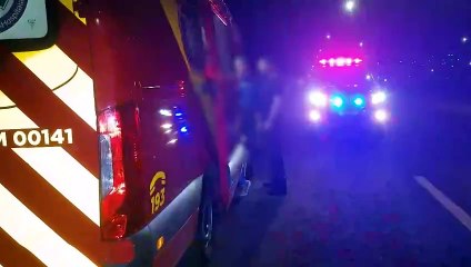 Condutor de Siena capota veículo e é socorrido com sangramento no ouvido no Loteamento Vale Verde