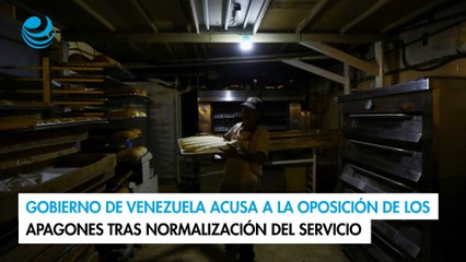 Gobierno de Venezuela acusa a la oposición de los apagones tras normalización del servicio