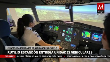 Rutilio Escandón inaugura Área de Simuladores de Vuelo en la Enaproc-Chiapas