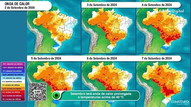 Setembro terá onda de calor prolongada e temperaturas acima de 40 °C