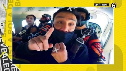 Elenco de &#039;La bola del 6&#039; salta en paracaídas