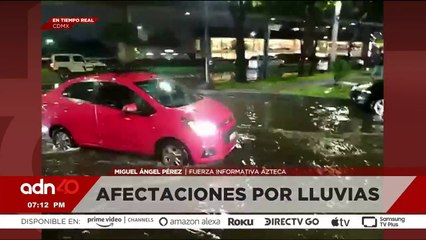 Fuertes lluvias provocan casos vial por encharcamientos al Sur de la CDMX