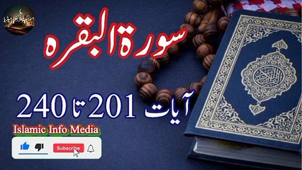 Surah Al Baqarah Ayat 201 to 240 in Urdu Translation | Al Quran | Qurani Surah | Qurani Ayat #islamicinfomedia