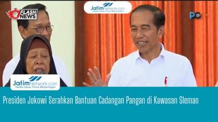 Presiden Jokowi Serahkan Bantuan Cadangan Pangan di Kawasan Sleman