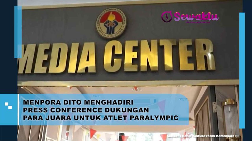 Menpora Dito Menghadiri Konferensi Pers Dukungan Juara untuk Atlet Paralympic