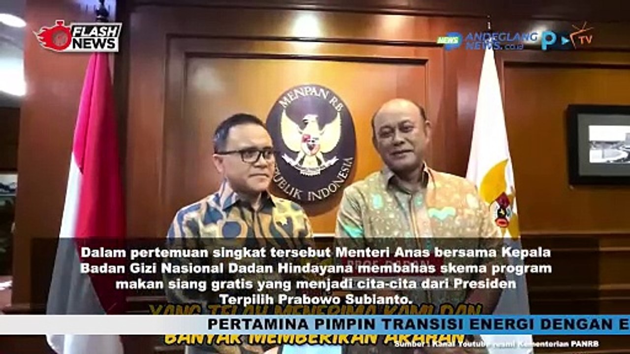 MENTERI PANRB DUKUNG PENGUATAN TATA KELOLA DAN DIGITALISASI PROGRAM PRIORITAS BADAN GIZI NASIONAL