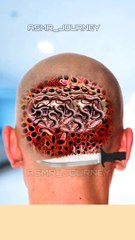 Back head infection removal Animation | Asmr treatment #whispering