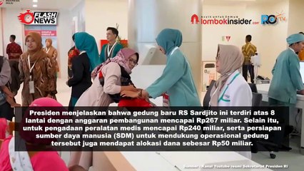 PRESIDEN RI RESMIKAN GEDUNG PELAYANAN KESEHATAN IBU DAN ANAK RS. SARDJITO, YOGYAKARTA