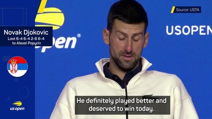 'The worst tennis ever'- Djokovic on US Open exit
