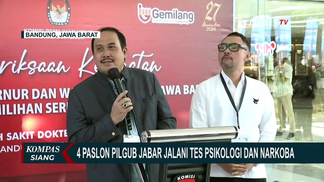 Update Tes Kesehatan Rohani 4 Paslon Bakal Cagub Cawagub Jawa Barat di RS Hasan Sadikin Hari Ini