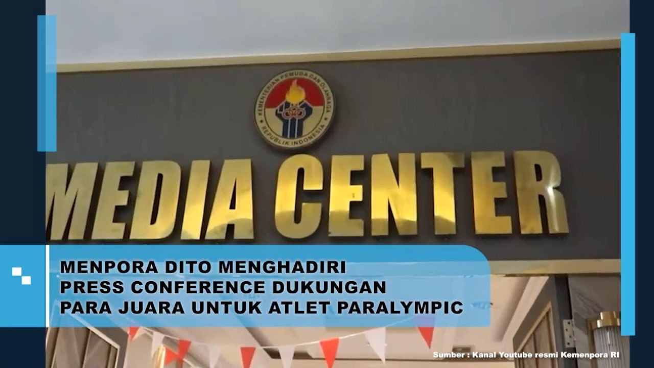 Menpora Dito Menghadiri Press Conferece Dukungan Para Juara Untuk Atlet Paralympic