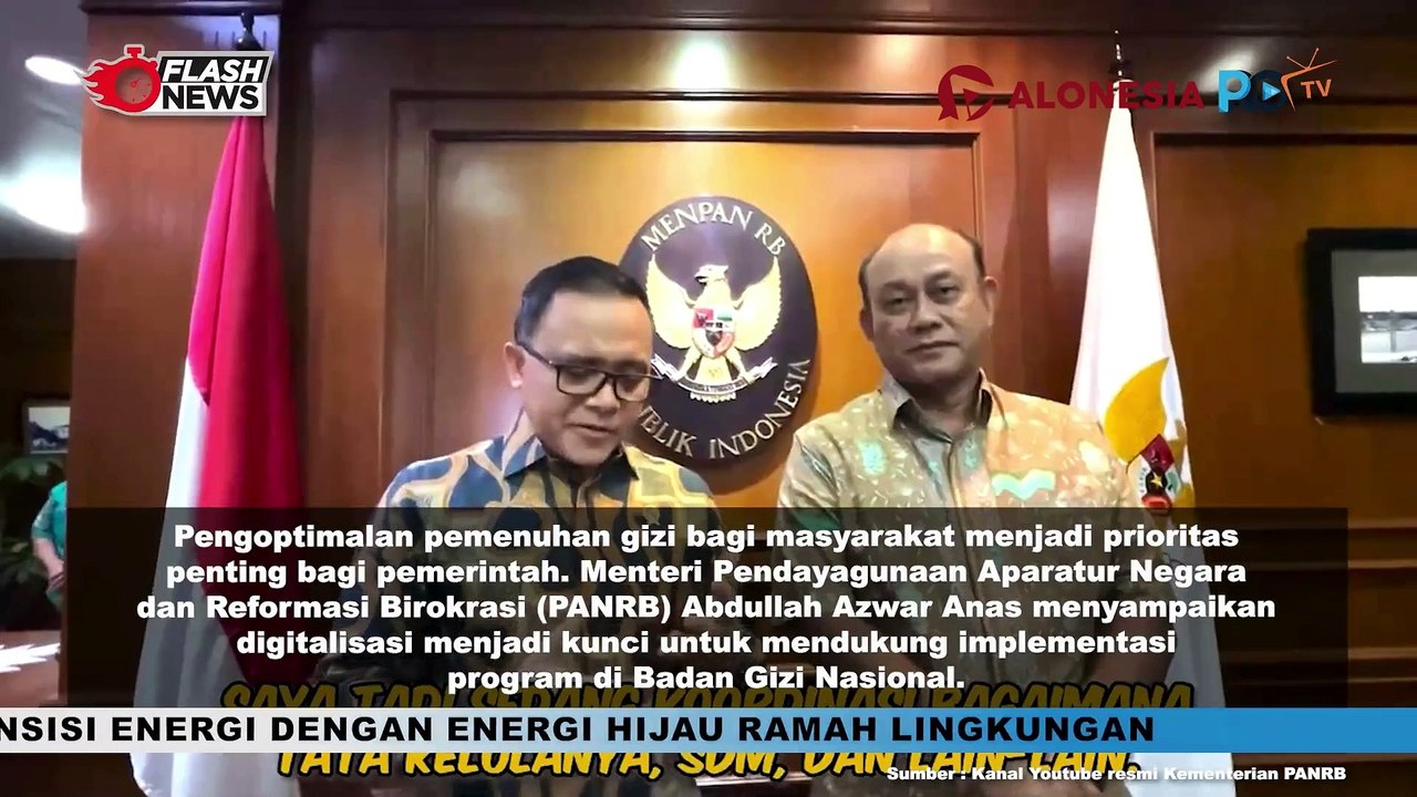 Menteri PANRB Dukung Penguatan Tata Kelola dan Digitalisasi Program Prioritas Badan Gizi Nasional