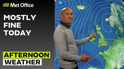 Met Office Afternoon Weather Forecast 31/08/24 - Largely Warm and Dry