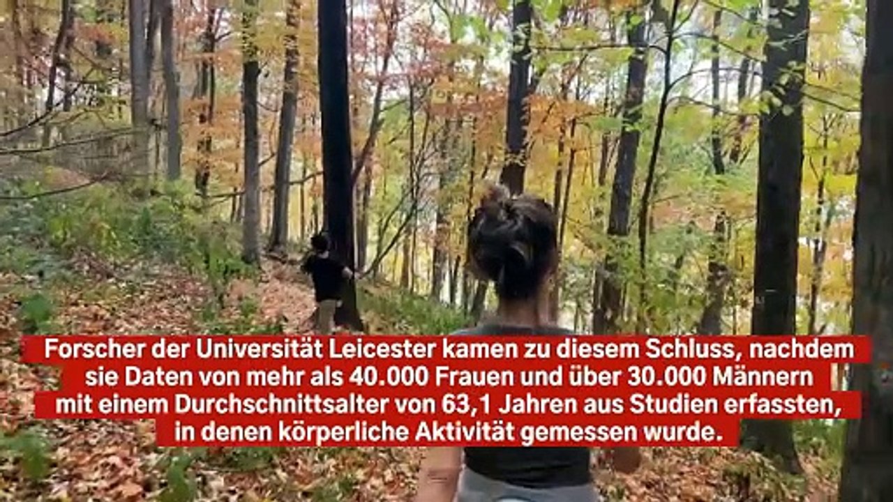 10-minütige Spaziergänge können das Leben von einem um ein Jahr verlängern