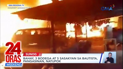 Bahay, 3 bodega at 5 sasakyan sa Bautista, Pangasinan, natupok | 24 Oras Weekend