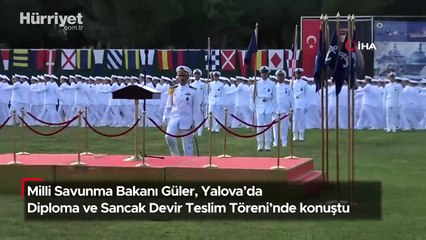 Milli Savunma Bakanı Güler, Yalova'da Diploma ve Sancak Devir Teslim Töreni'nde konuştu