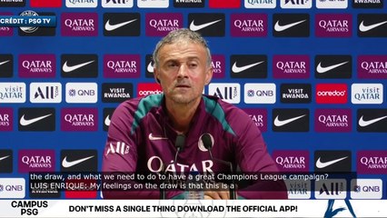 Luis Enrique réagit au tirage de la Ligue des Champions