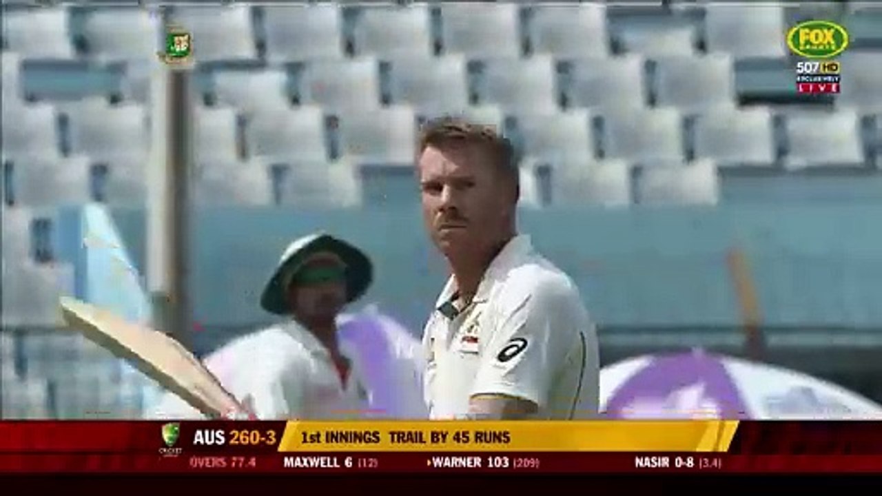 Warner tons up, Handscomb run out in Chittagong