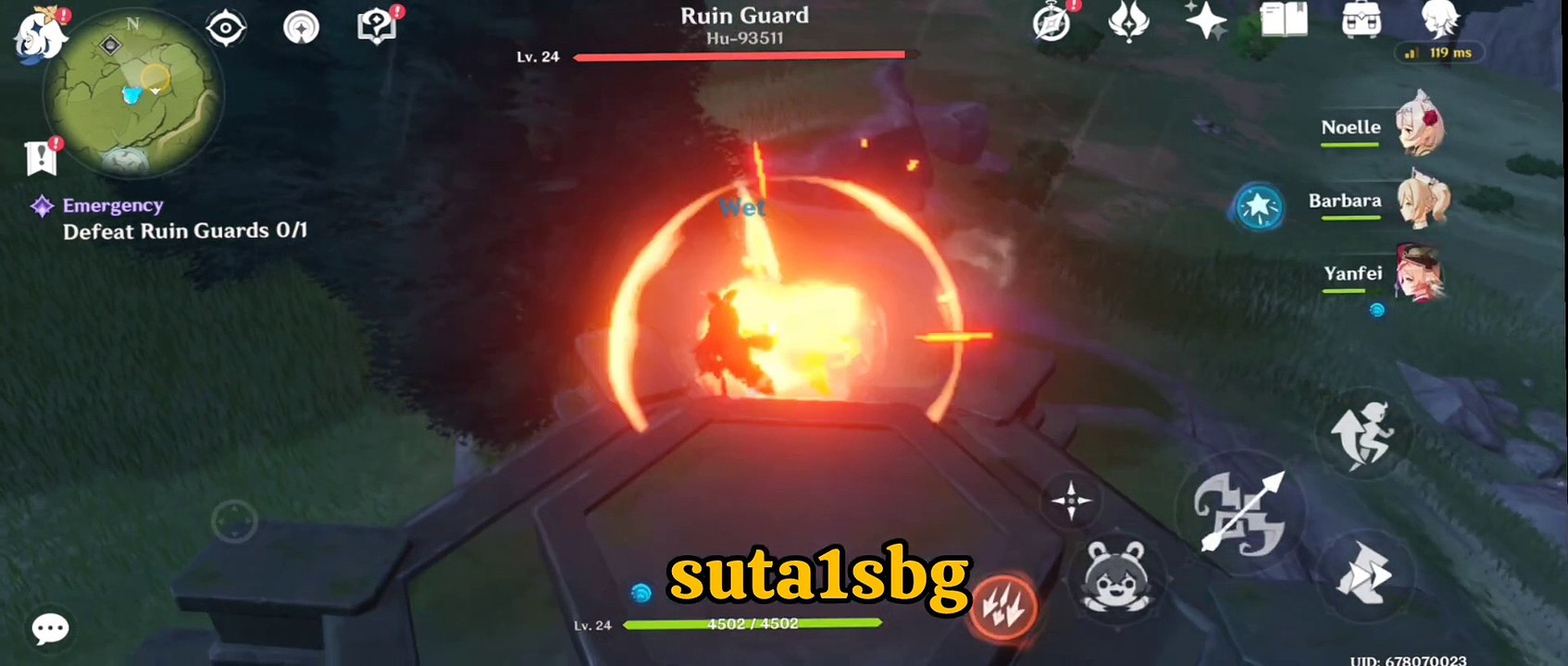 Genshin impact Yanfei vs Ruin Guard