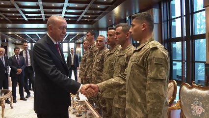 Cumhurbaşkanı Erdoğan, olimpiyatlarda madalya alan sporcuları kabul etti