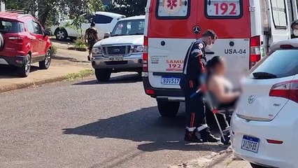 Com fortes dores no peito, mulher pede ajuda e é socorrida pelo Samu