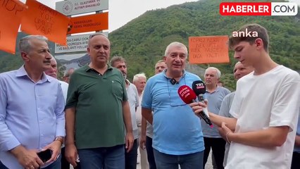 Artvin'de tamamlanmayan köprü tepkilere yol açtı