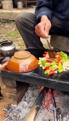 Chinese burger Grandpa’s Mushroom Stir-fried Vegetables