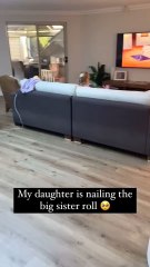 "She's Already An Amazing Big Sister Folllow For More Videos Have Moments GrowAccount Likeit"....!!