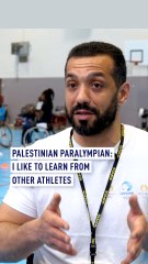Palestinian paralympian: I like to learn from other athletes