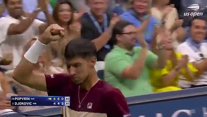Alexei Popyrin vs. Novak Djokovic Highlights | 2024 US Open Round 3