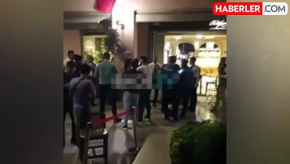 Galataport'ta ortalık karıştı! Garsonlarla tartışan müşteri, silahına davrandı