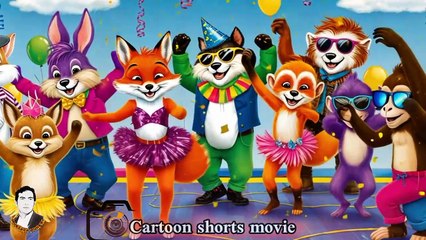 Classic cartoon animal dance party song
