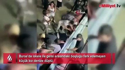 Küçük kız denize düştü herkes seferber oldu