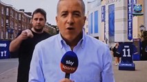 Serial Prankster Jarvo Waves Sex Toy in Face of Sky Sports Reporter on Live Deadline Day Coverage