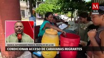 Autoridades de Oaxaca condicionan acceso de caravanas migrantes; piden respaldo de la GN