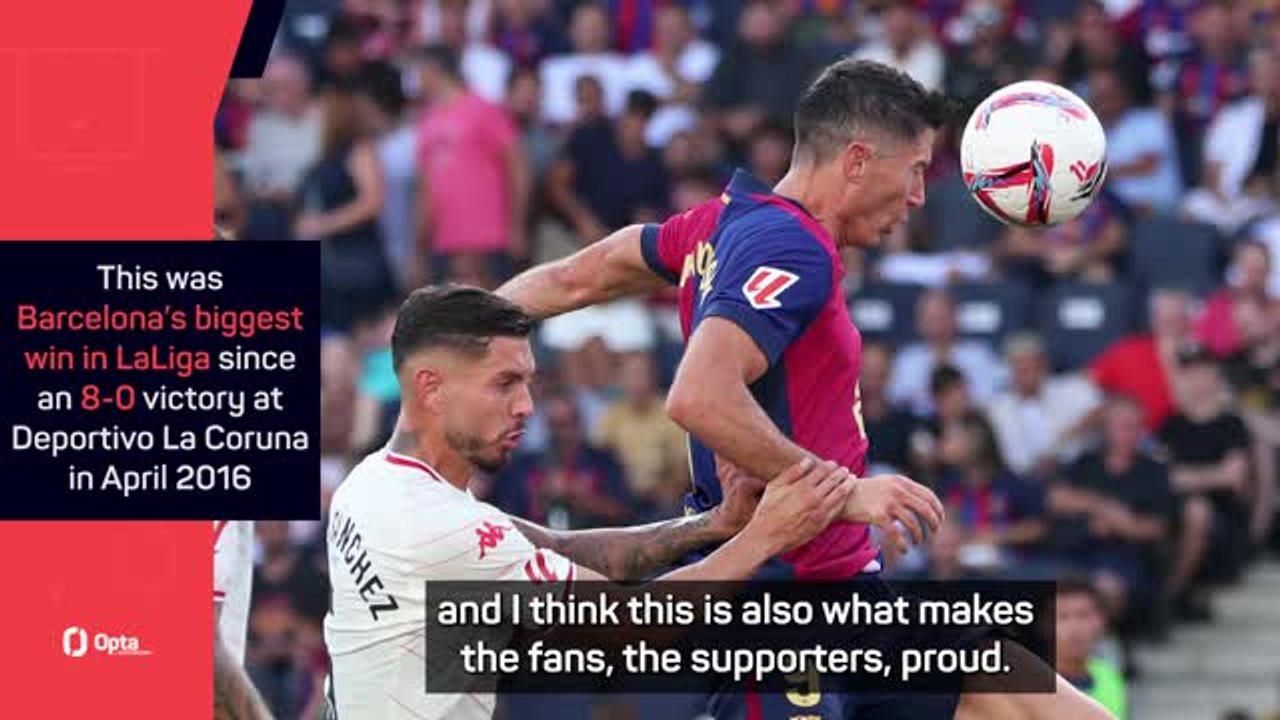 'There's something special on the pitch' - Barca coach Flick after 7-0 win