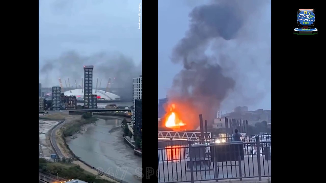 Dramatic Moment: London's O2 Arena with Explosions and Thick Smoke ...