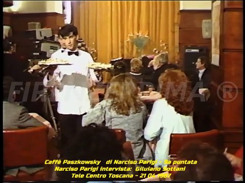 Dal Caffè Paszkowsky Narciso Parigi intervista Giuliano Sottani. Tele Centro Toscana 1987