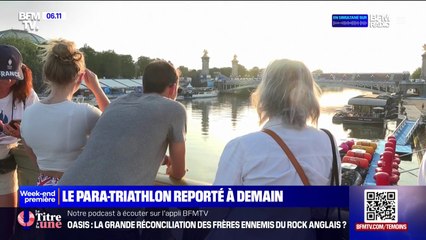 Download Video: Para-triathlon: les épreuves reportées à lundi en raison de la qualité de l'eau de la Seine