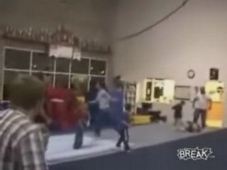 Little Kids Face vs Large Exercise Ball