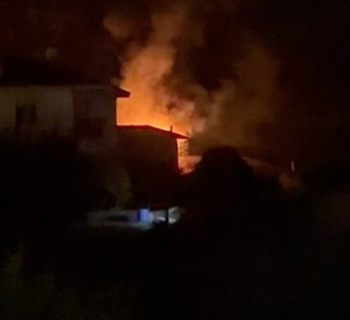 Incendio a Vignole di Arco, paura nella notte