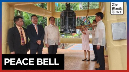 Galvez leads ringing of peace bell