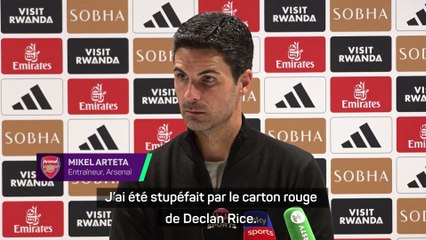 Arteta en colère après l'expulsion de Rice