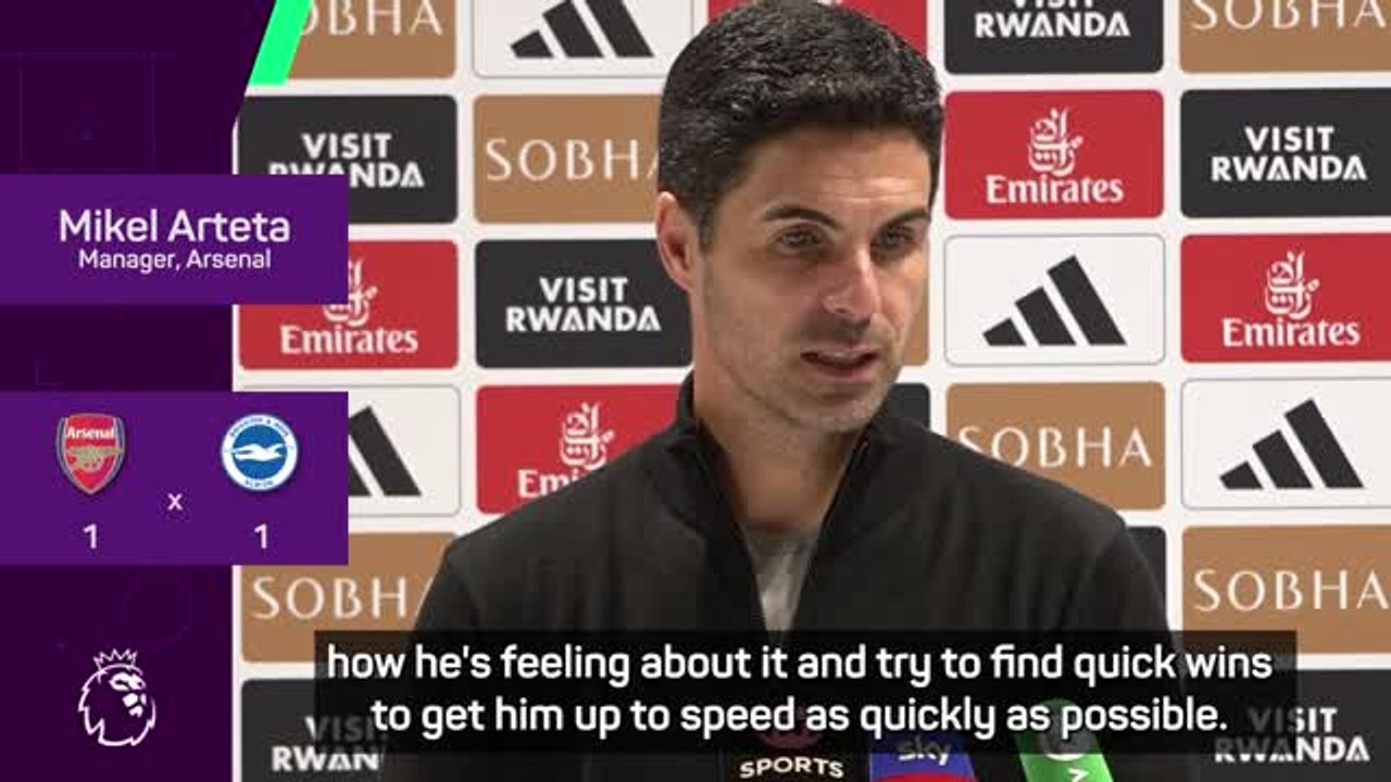 Arteta hopes new-signing Sterling can get up to speed quickly