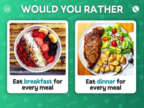 Would You rather food Edition #1 | Pick one kick one